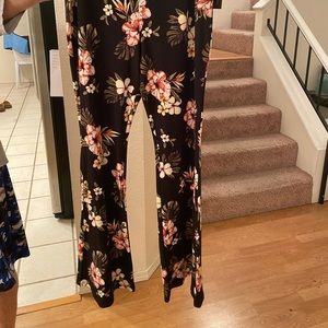 Bell bottom floral pants